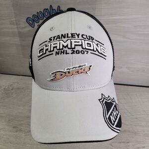Reebok Anaheim Ducks NHL 2007 Stanley Cup Champions Hat Cap Mens Adjustable EUC